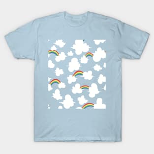 Rainbow Clouds pattern T-Shirt